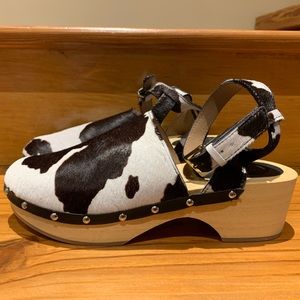 UNALIRA FOR FREE PEOPLE COW PRINT ANKLE WRAP NEW